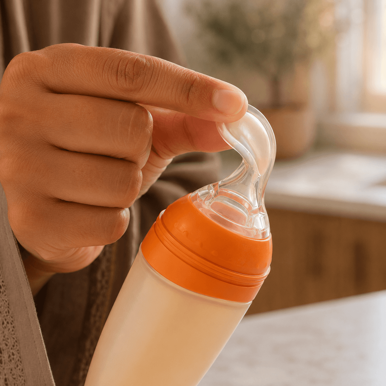 طرف ملعقة لُقيمة السيليكوني المرن والناعم